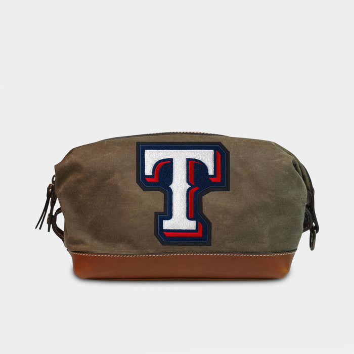 Texas Rangers "T" Pro Waxed Canvas Dopp Kit