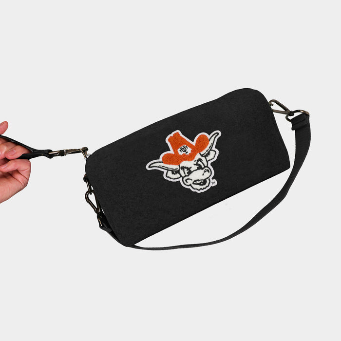 Texas Longhorns Vintage Bevo Black Wool Locker Room Bag