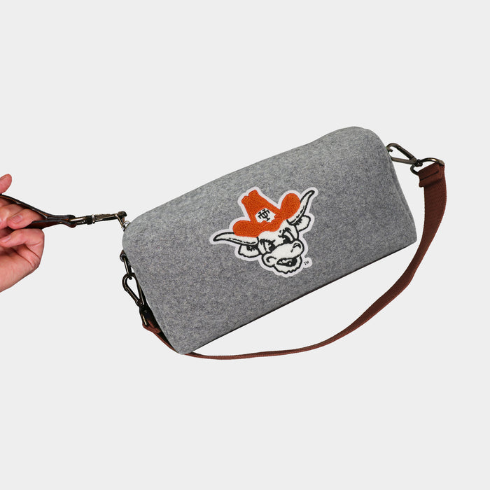 Texas Longhorns Vintage Bevo Grey Wool Locker Room Bag
