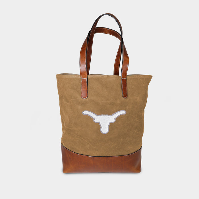 Texas Longhorns White Canvas Tote