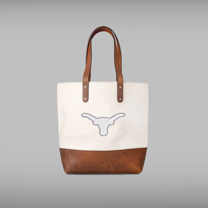 Texas Longhorns White Cream Tote Bag