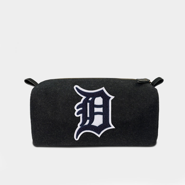 Detroit Tigers Blue "D" Black Wool Dopp Kit