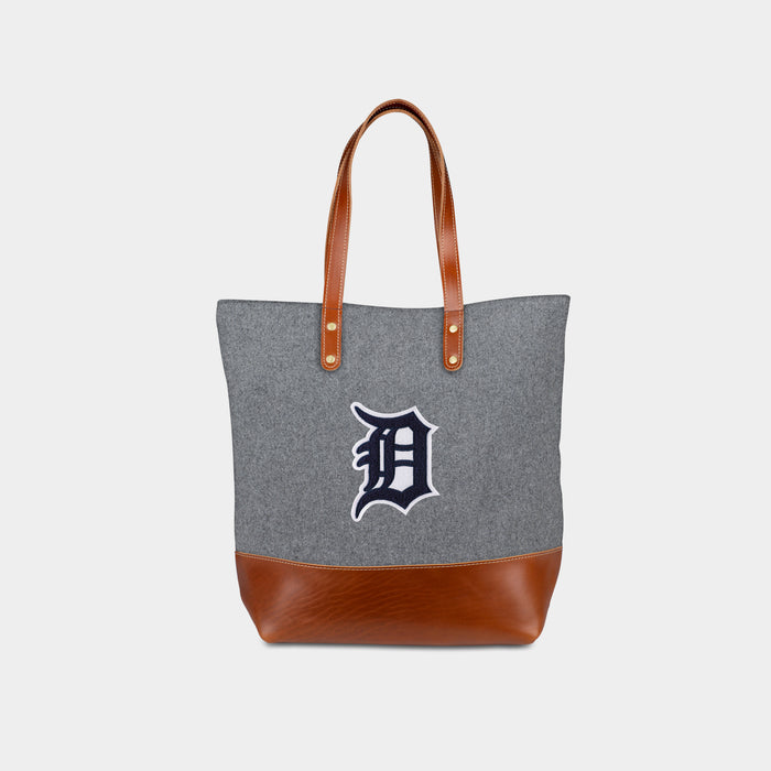 Detroit Tigers  Blue "D" Grey Tote Bag