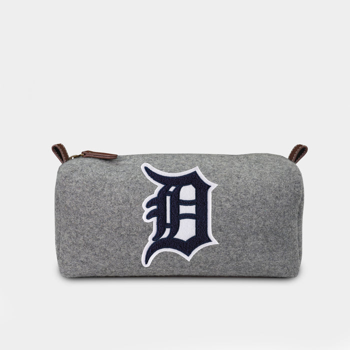 Detroit Tigers Blue "D" Grey Wool Dopp Kit