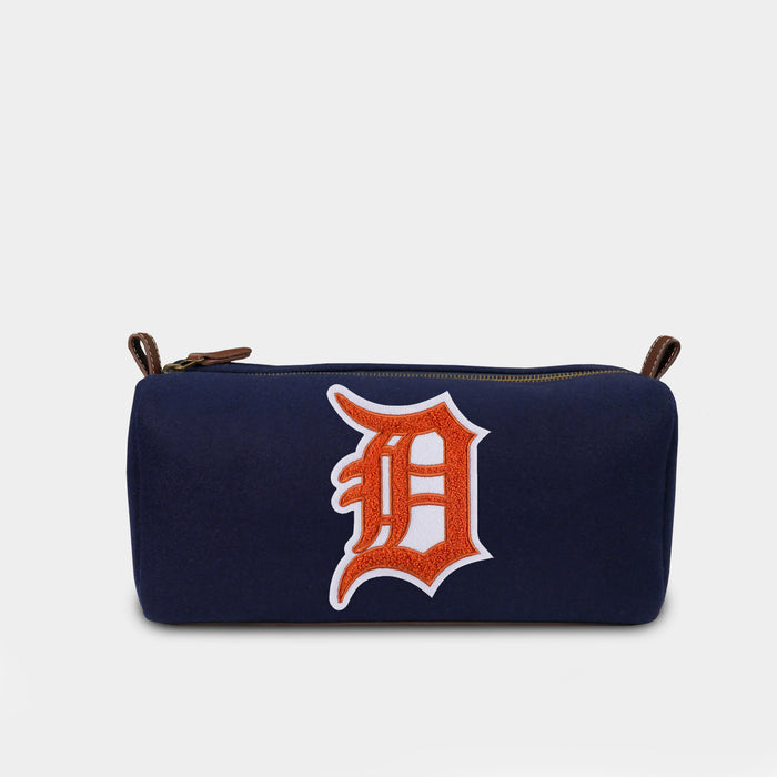 Detroit Tigers Orange "D" Navy Wool Dopp Kit