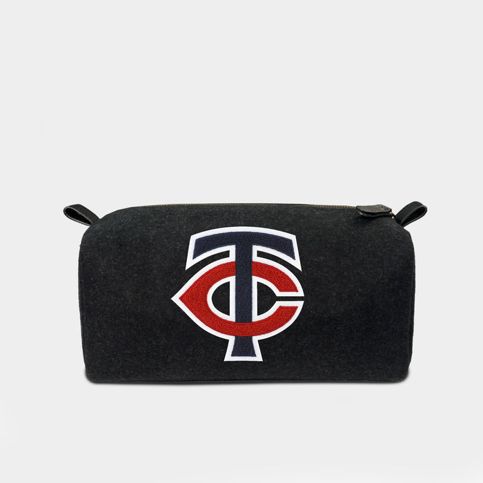 Minnesota Twins "TC" Black Wool Dopp Kit