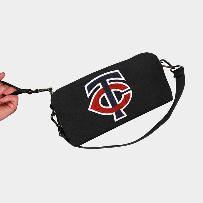 Minnesota Twins "TC" Black Wool Locker Room Bag