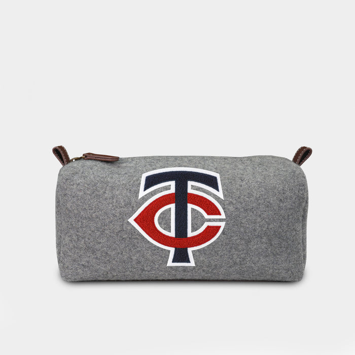 Minnesota Twins "TC" Grey Wool Dopp Kit