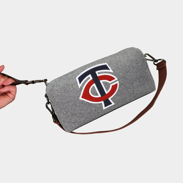 Minnesota Twins "TC" Grey Wool Locker Room Bag