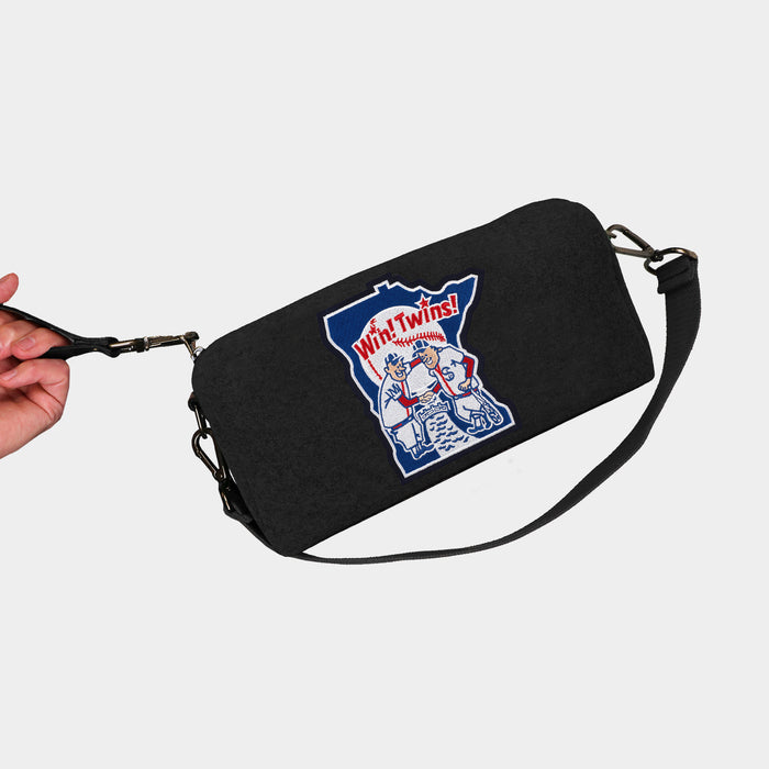 Minnesota Twins Vintage Black Wool Locker Room Bag