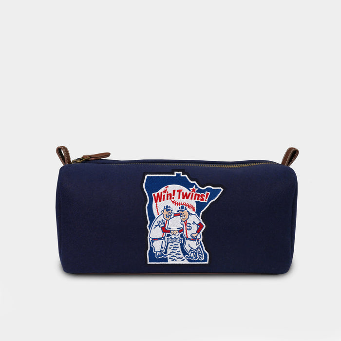Minnesota Twins Navy Wool Dopp Kit