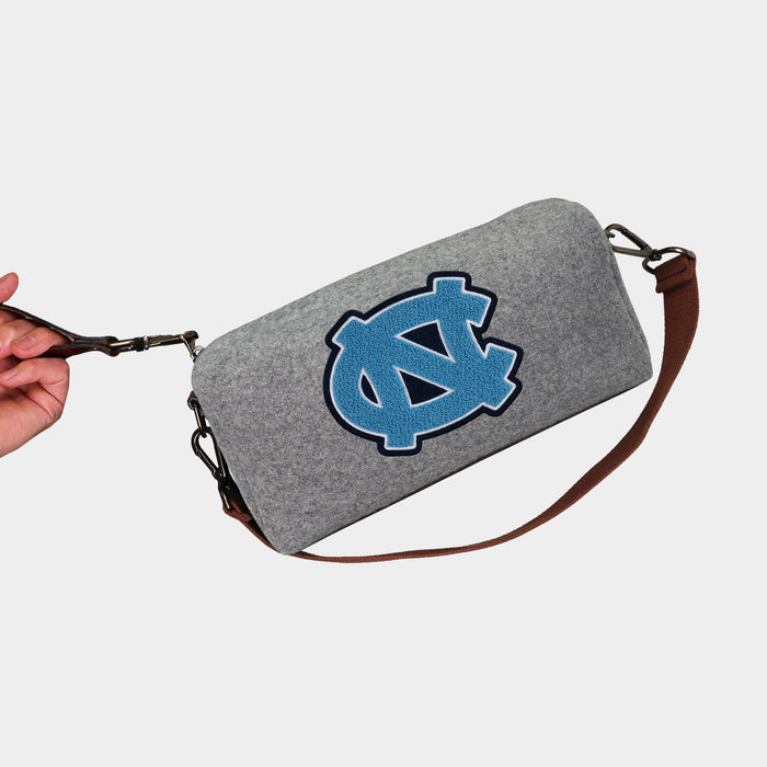 North Carolina Tar Heels "NC" Grey Wool Locker Room Bag