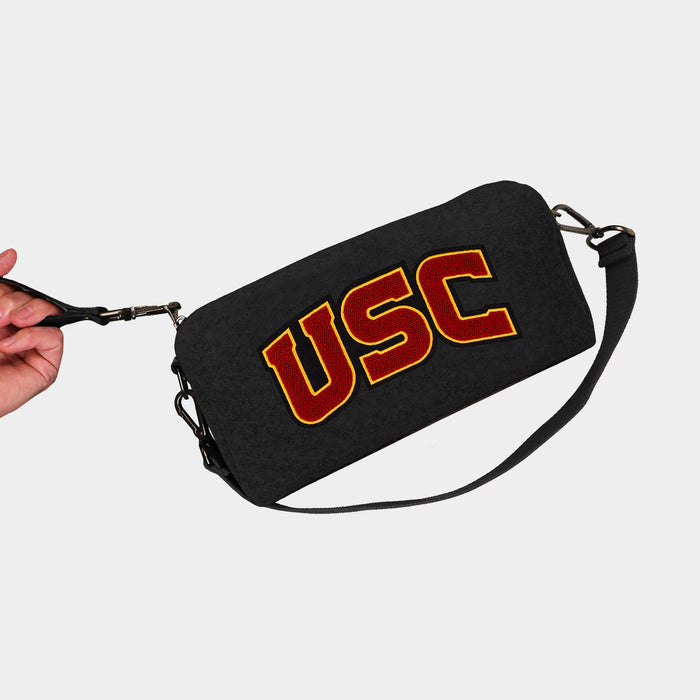 USC Trojans "USC" Black Wool Locker Room Bag