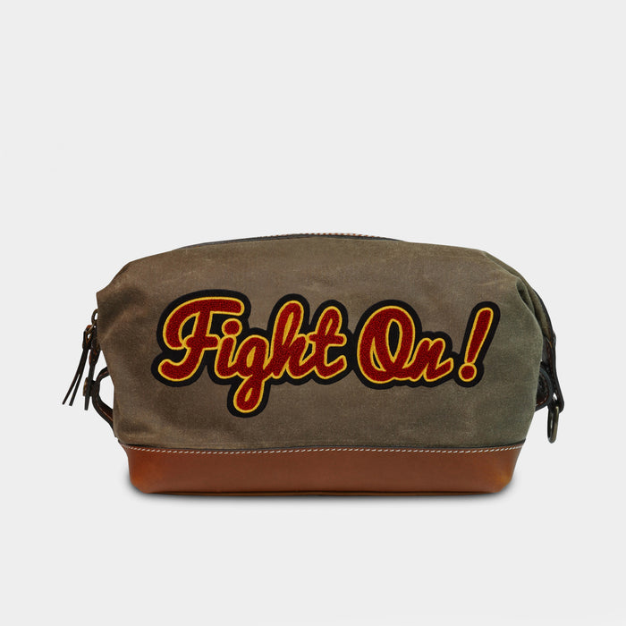 USC Trojans "Fight On" Pro Waxed Canvas Dopp Kit