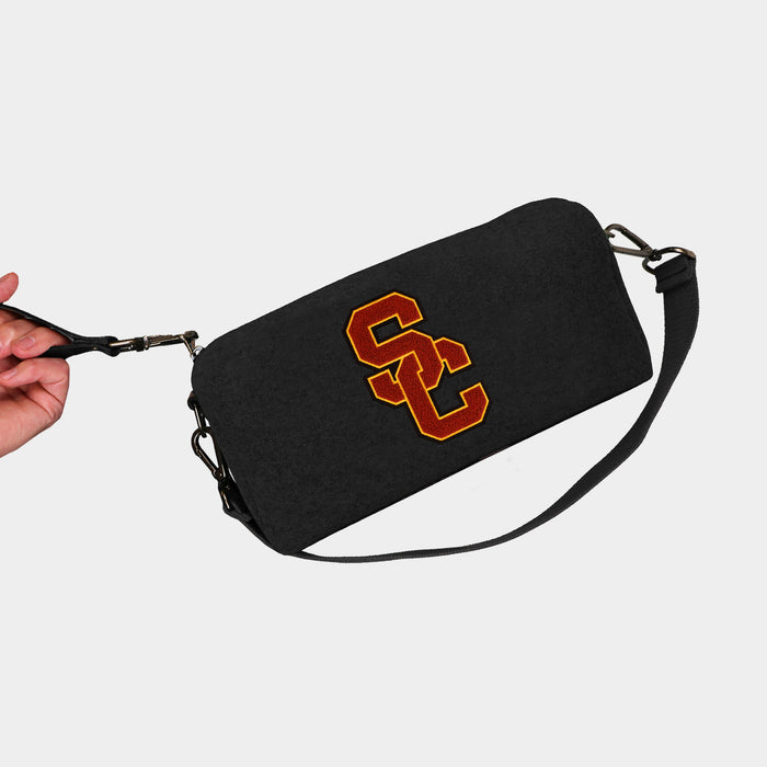 USC Trojans "SC" Black Wool Locker Room Bag