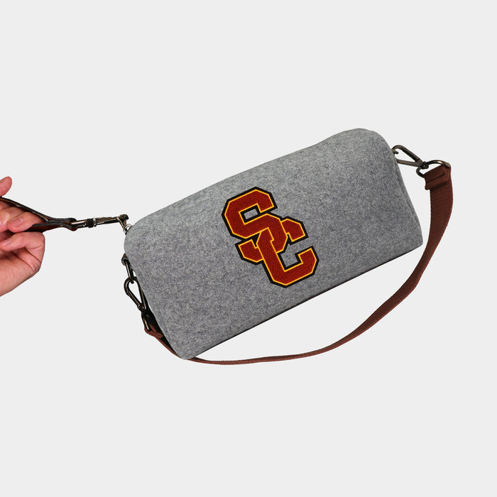 USC Trojans "SC" Grey Wool Locker Room Bag