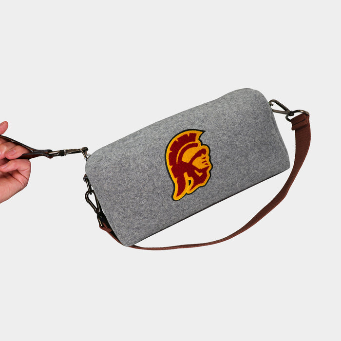 USC Trojans Grey Wool Locker Room Bag