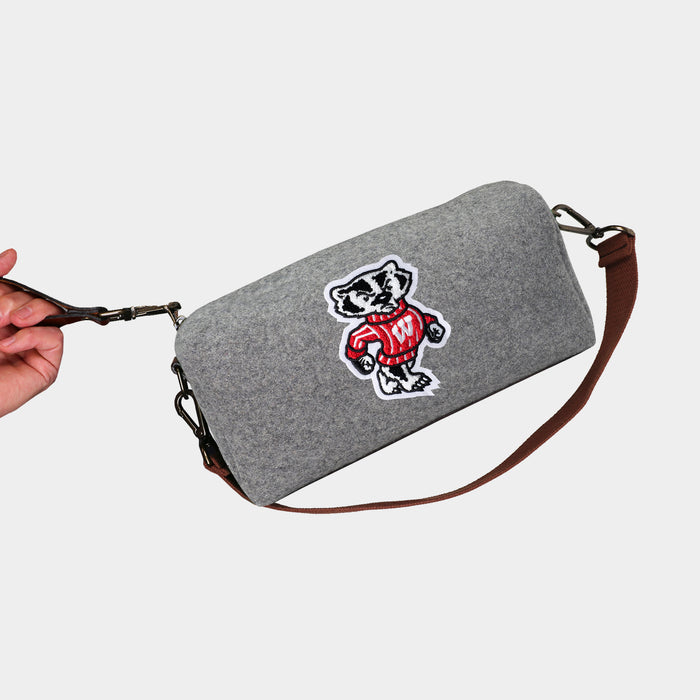 Wisconsin Badgers Grey Wool Locker Room Bag