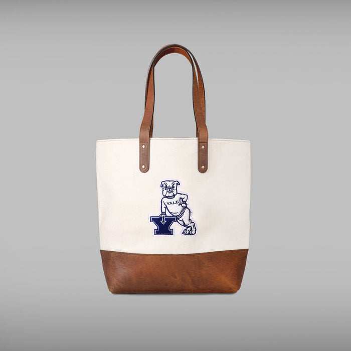 Yale Bulldogs "Dan the Bulldog" Cream Tote Bag