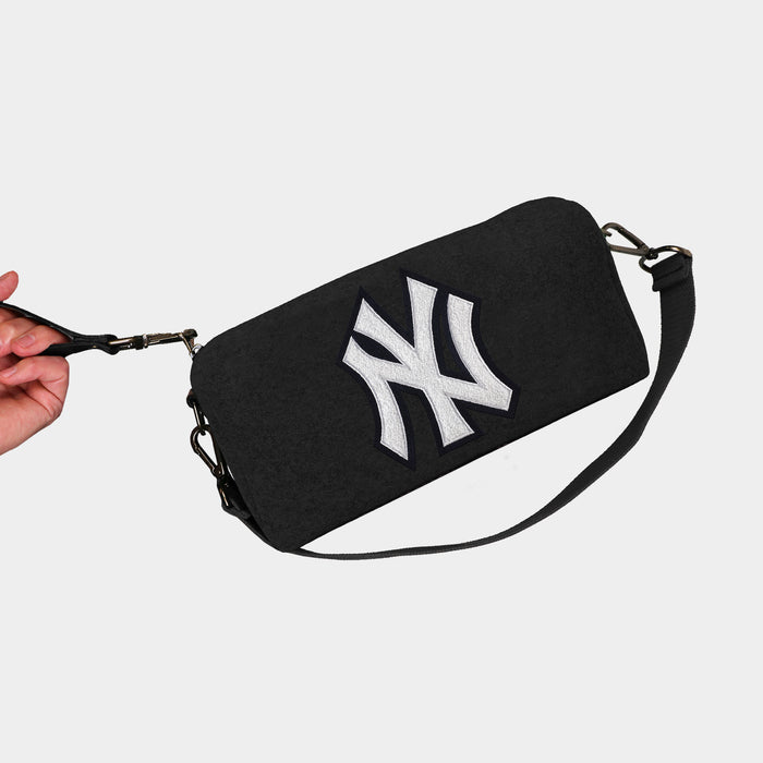New York Yankees "NY" Black Wool Locker Room Bag