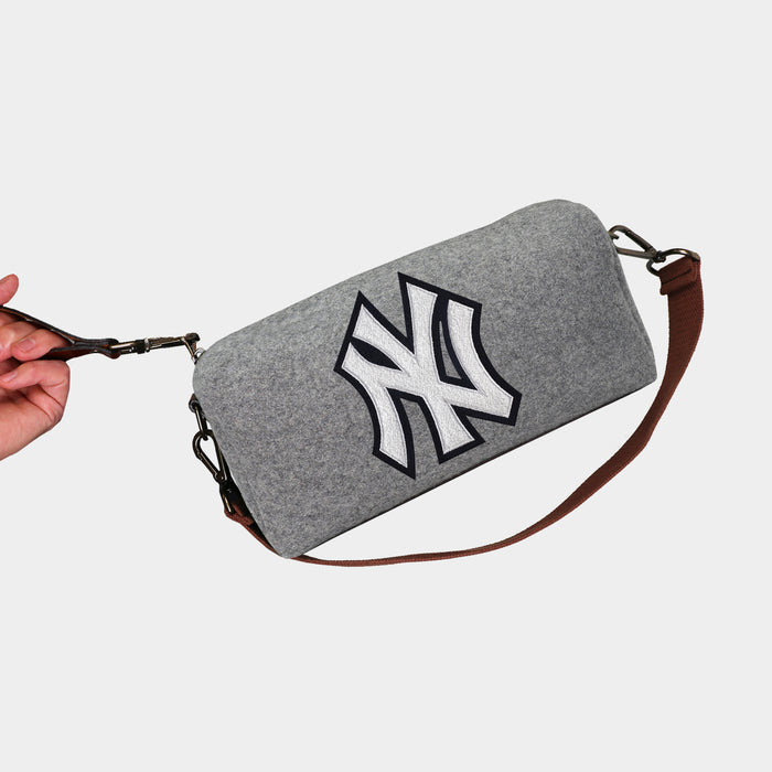 New York Yankees "NY" Grey Wool Locker Room Bag