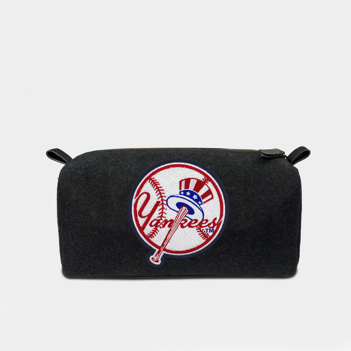 New York Yankees Black Wool Dopp Kit