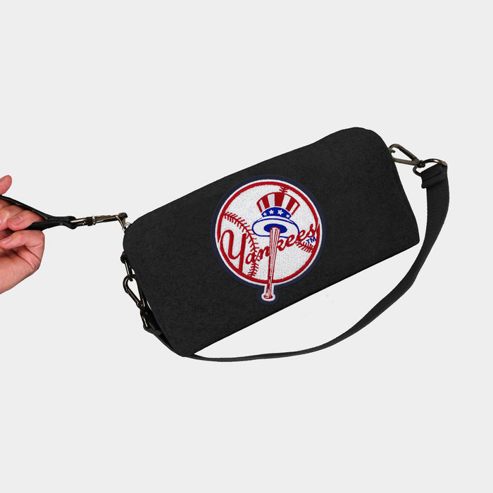 New York Yankees Black Wool Locker Room Bag