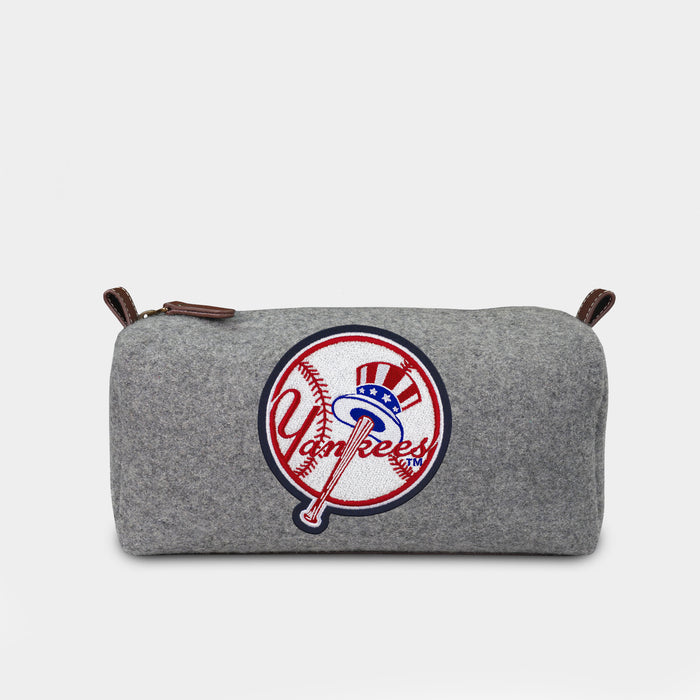 New York Yankees Grey Wool Dopp Kit
