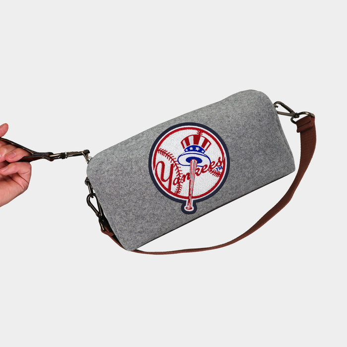 New York Yankees Grey Wool Locker Room Bag