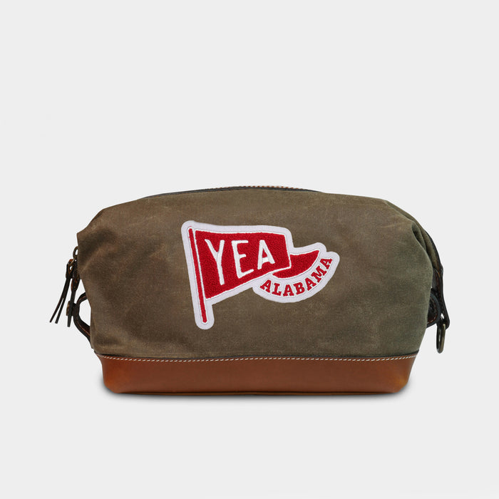 Alabama Crimson Tide "Yea" Pro Waxed Canvas Dopp Kit
