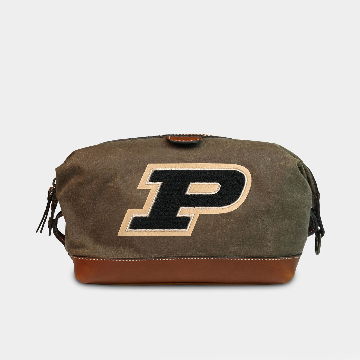 Purdue Boilermakers Waxed Leather Shave Bag