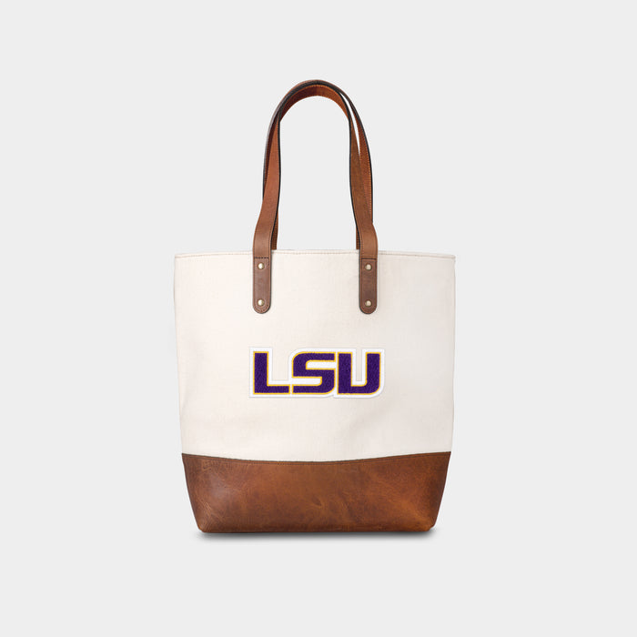 LSU Tigers "LSU" Cream Tote