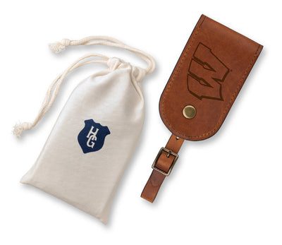 Wisconsin Badgers "W" Luggage Tag