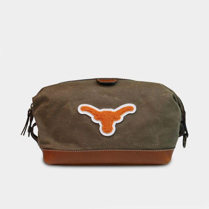 Texas Longhorns Pro Waxed Canvas Dopp Kit