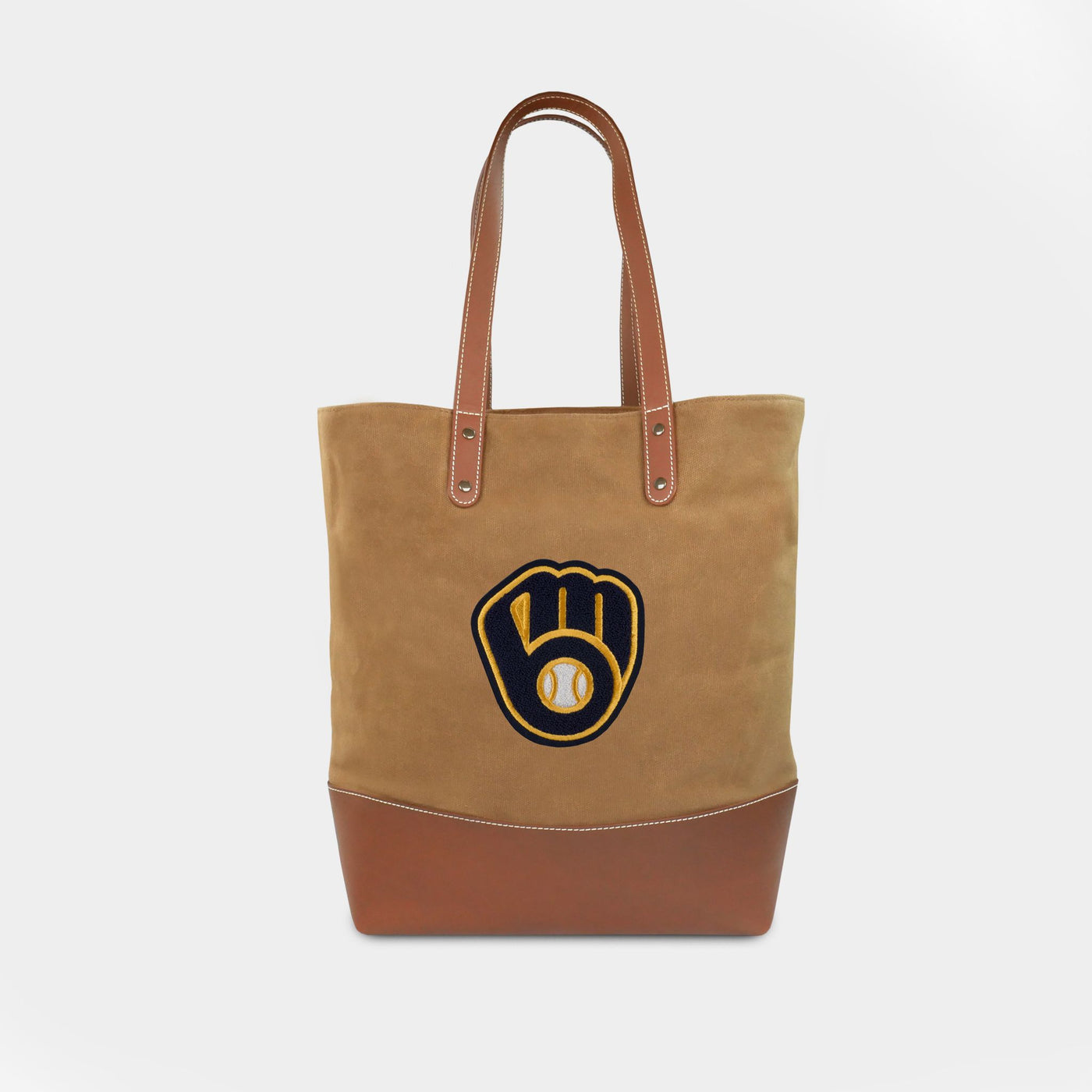Milwaukee Brewers "Ball-in-Glove" Waxed Canvas Tote