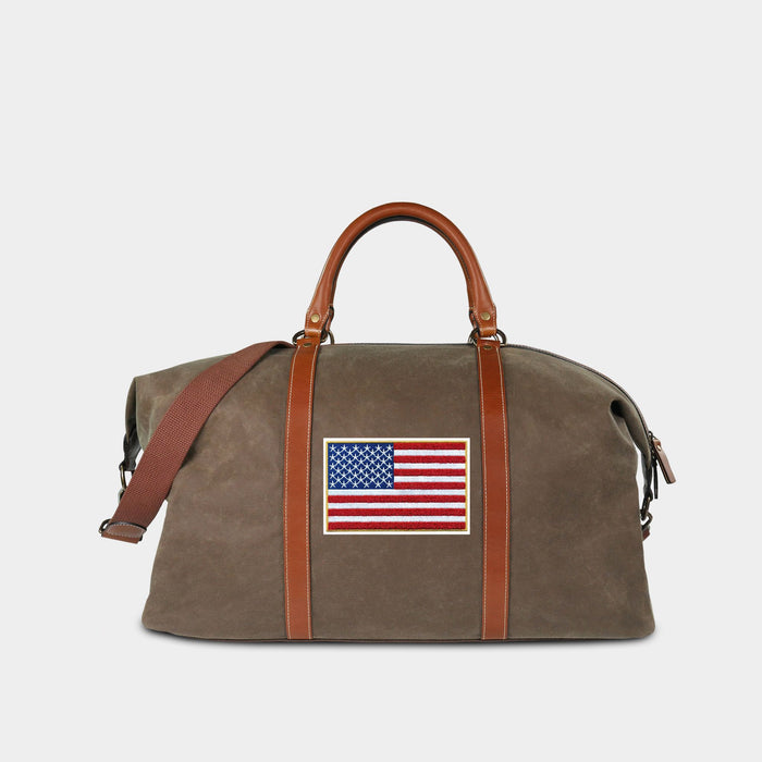 Heritage Gear USA American Flag Pro Waxed Canvas Duffle Bag