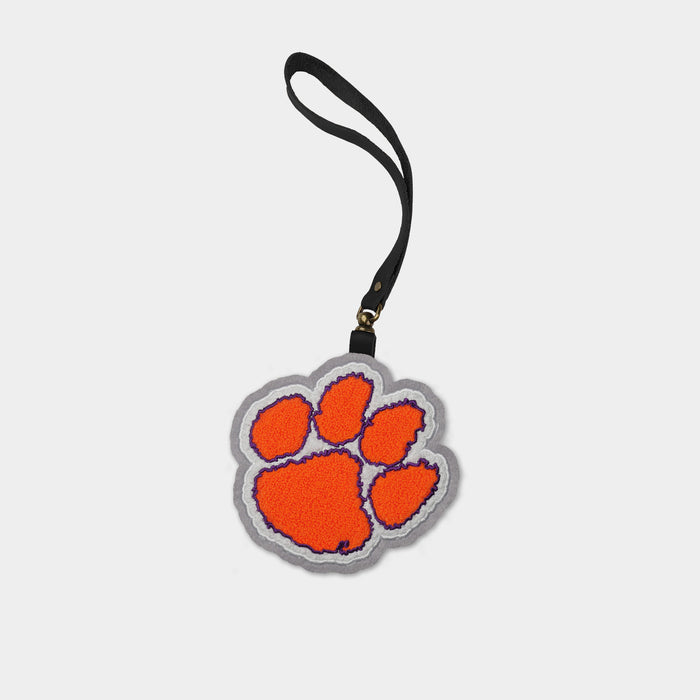 Clemson Tigers Black Leather Bag Charm