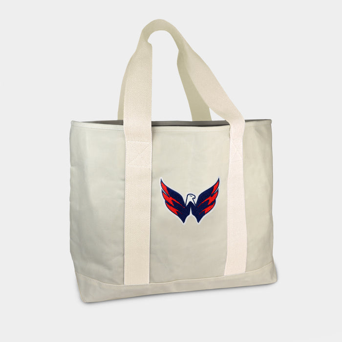 Washington Capitals Cream Canvas Boat Tote
