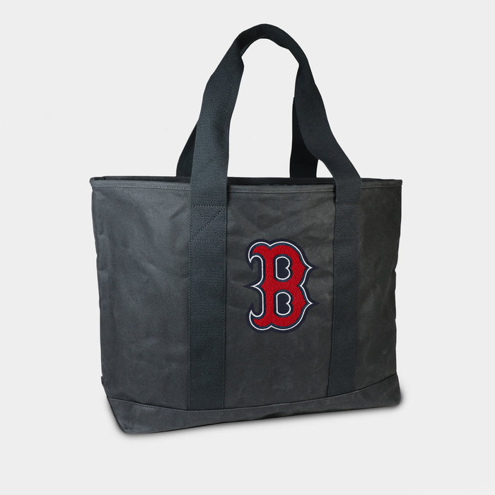 Boston Red Sox B Black Canvas Boat Tote