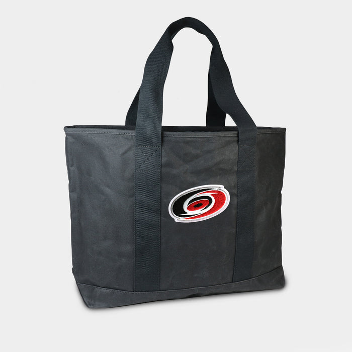Carolina Hurricanes Black Canvas Boat Tote