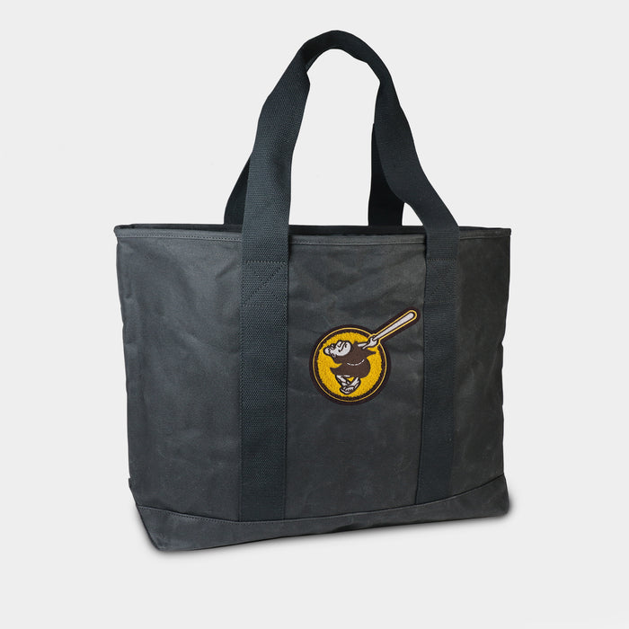 San Diego Padres Padre Black Canvas Boat Tote