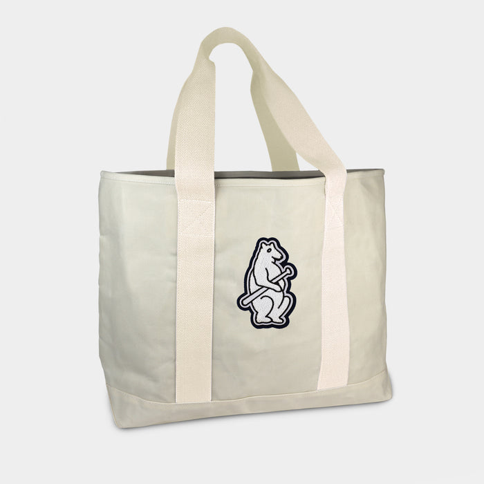 Chicago Cubs Vintage Cream Canvas Boat Tote