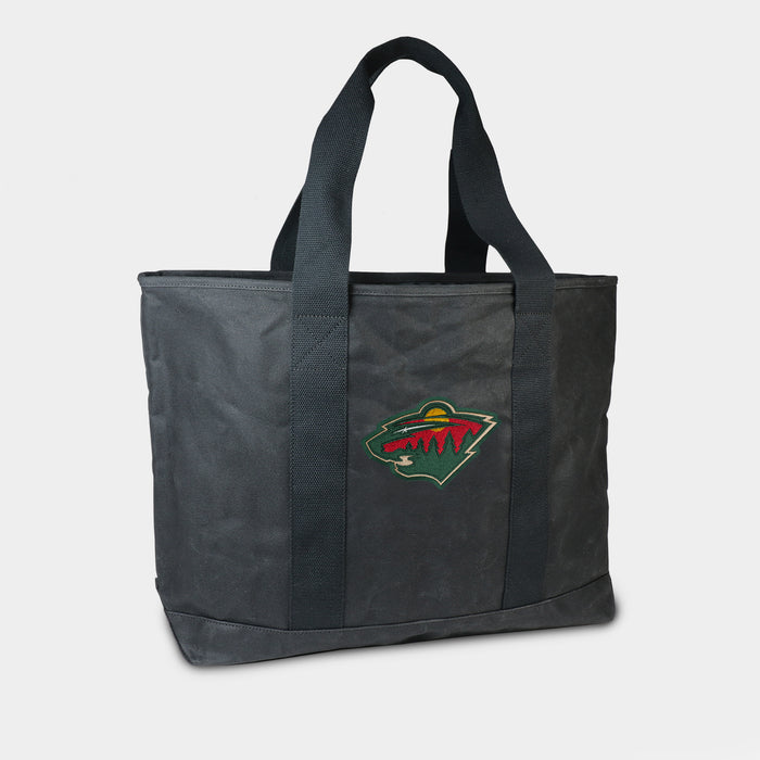 Minnesota Wild Black Canvas Boat Tote