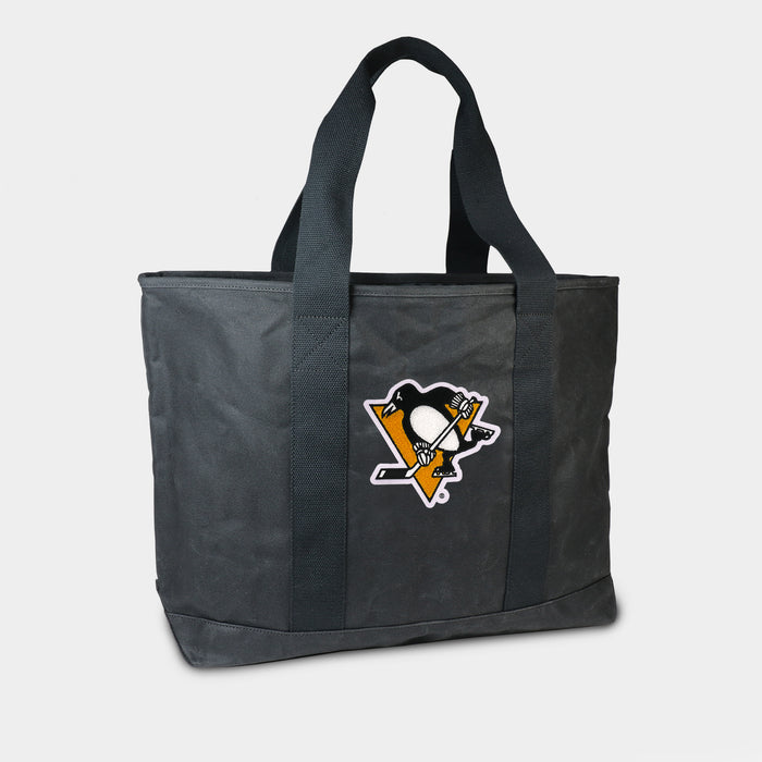 Pittsburgh Penguins Black Canvas Boat Tote