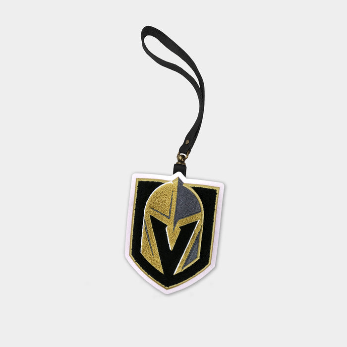 Vegas Golden Knights Black Leather Bag Charm