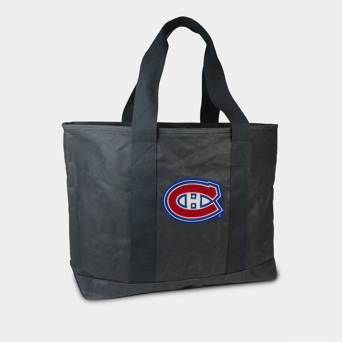 Montreal Canadiens Black Canvas Boat Tote