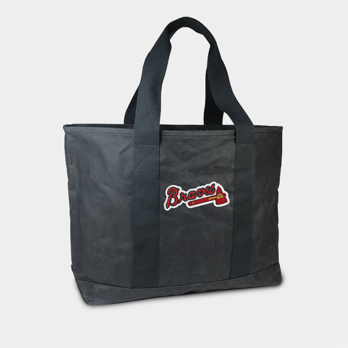 Atlanta Braves Jersey Black Canvas Boat Tote