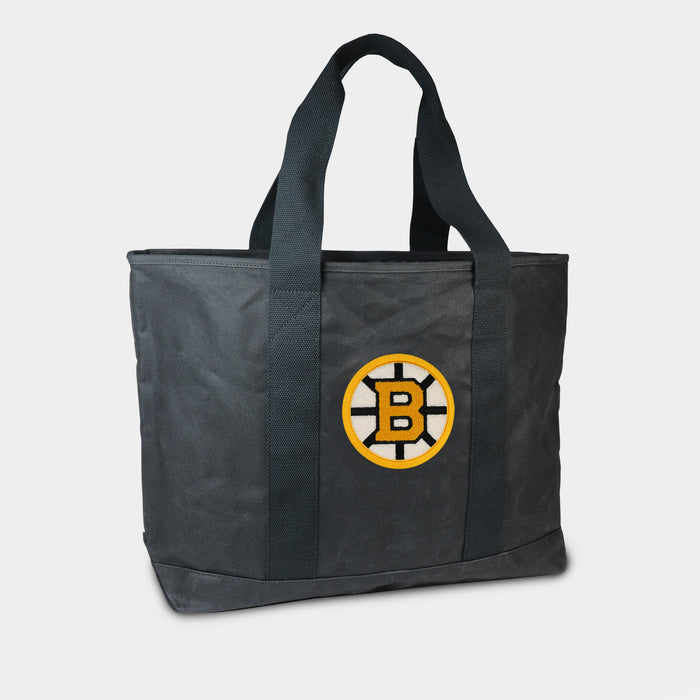 Boston Bruins Black Canvas Boat Tote