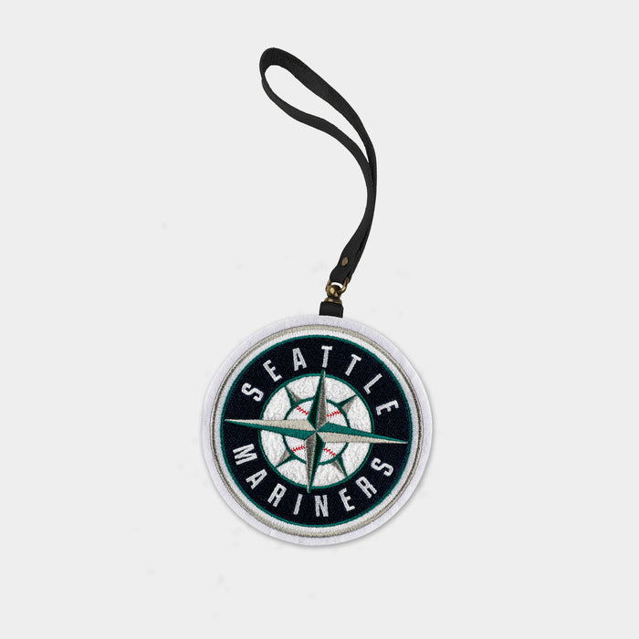 Seattle Mariners Black Leather Bag Charm