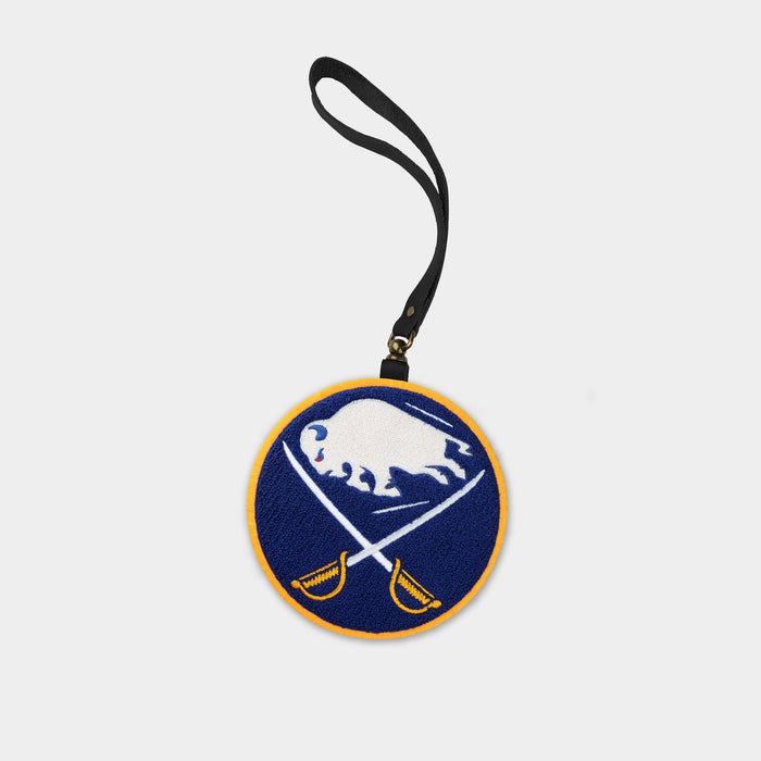 Buffalo Sabres Black Leather Bag Charm